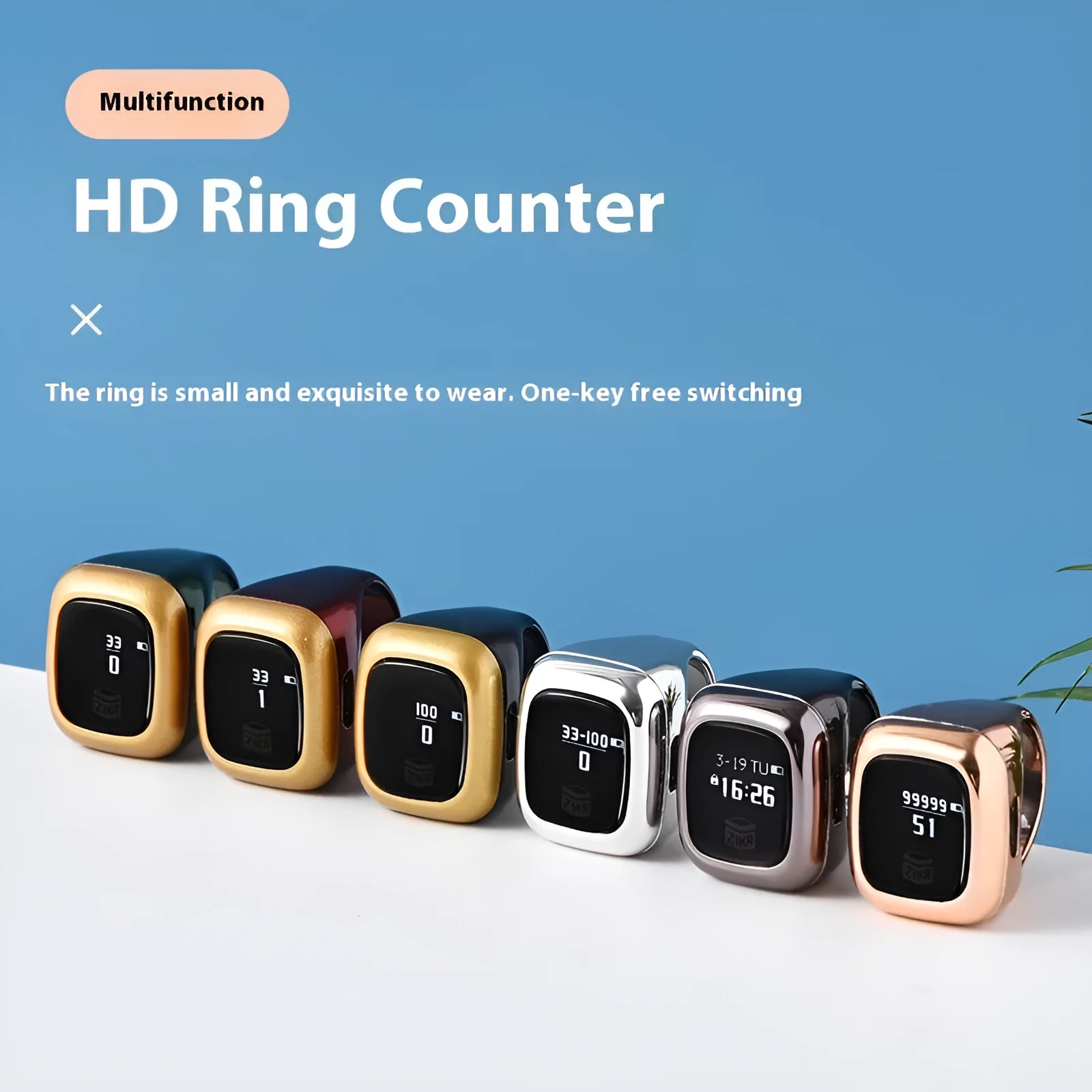 Al-fatiha Zikr electronic counter with digital display in choice of colours and sizes