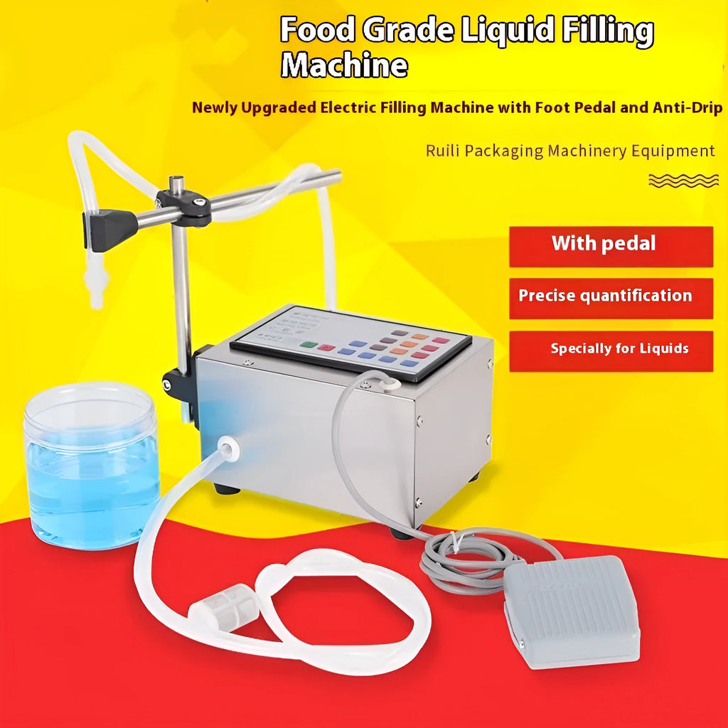 CNC automatic quantitative filling machine with digital display, adjustable settings, and liquid dispensing nozzle