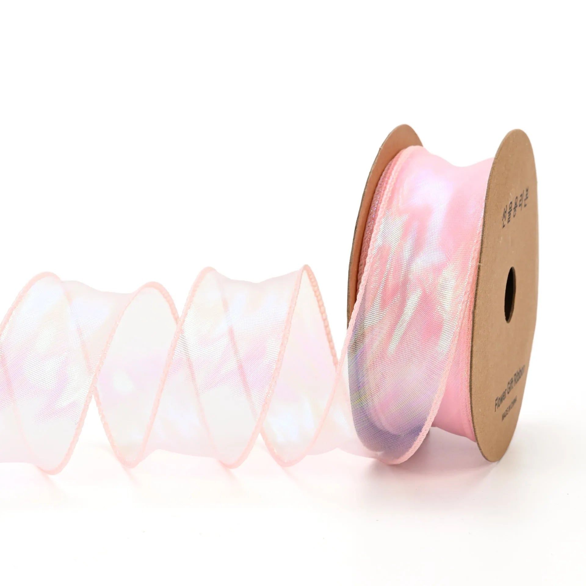 Fishtail yarn mesh craft ribbon roll in illusion colours for DIY floral decorations