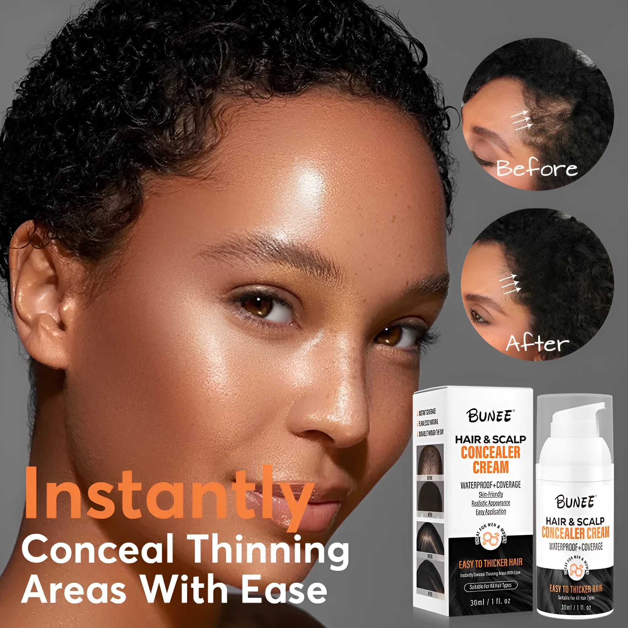 30 ml pot of scalp concealer pomade for hair thinning coverage.