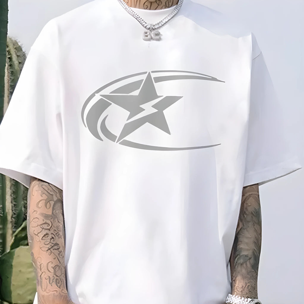 Men's pure cotton short sleeve t-shirt in Japanese retro style available in dark grey, white, and black