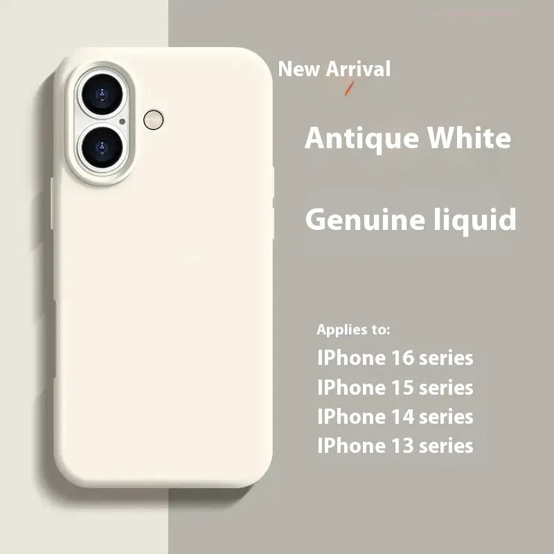 Silicone shockproof phone case for iPhone 15 Pro Max in black with logo, showing back and side protection