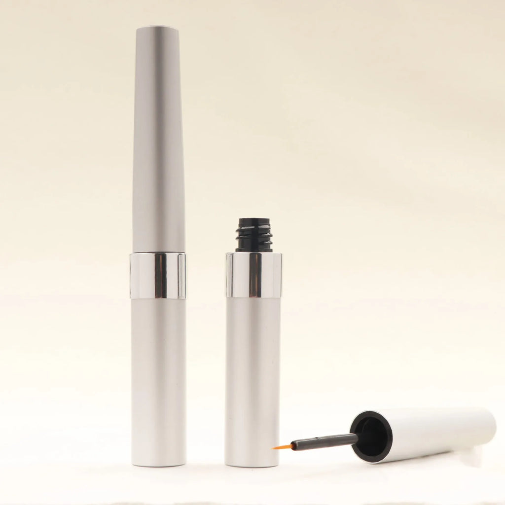 5ml aluminium PP eyeliner bottle for eyelash growth solution in black finish with cap