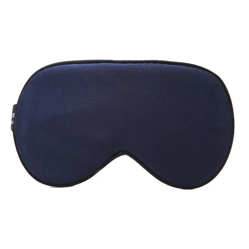 Double-sided mulberry silk eye mask in a choice of 22 colours, showing embroidered print.