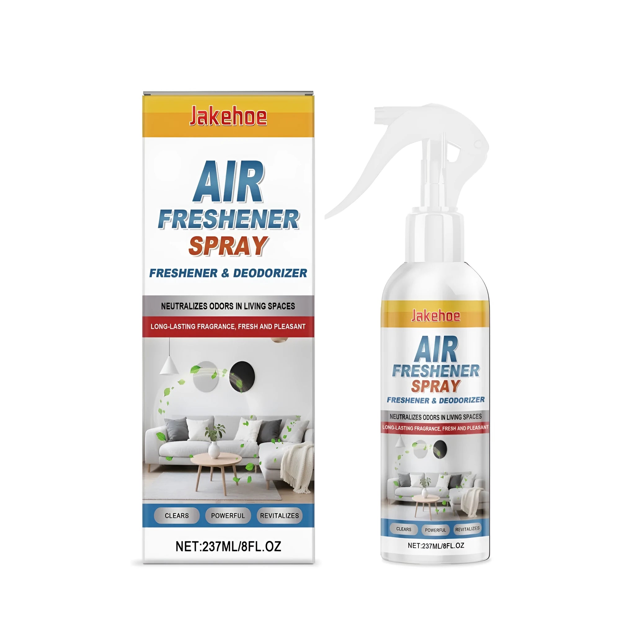 237ml bottle of menthol-scented air freshener spray with spray trigger