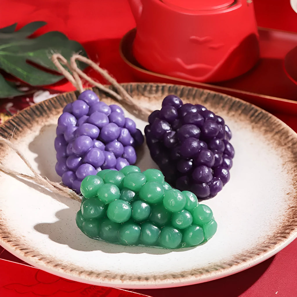 Purple and green grape cluster handmade soap bar 80g weight