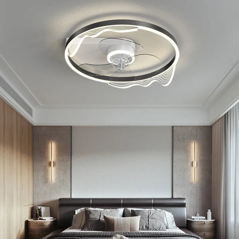 Landi modern simple Nordic style ceiling fan light for a children's bedroom in one of seven available colours.