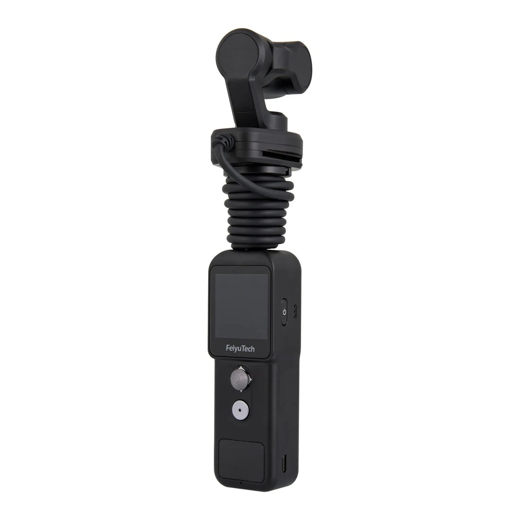 Feiyu Pocket2S pocket gimbal camera with magnetic suction base in black, 4K HD, aviation aluminium alloy