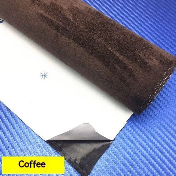Self-adhesive elastic suede sheet for car interior and furniture decoration in selected colour and size.