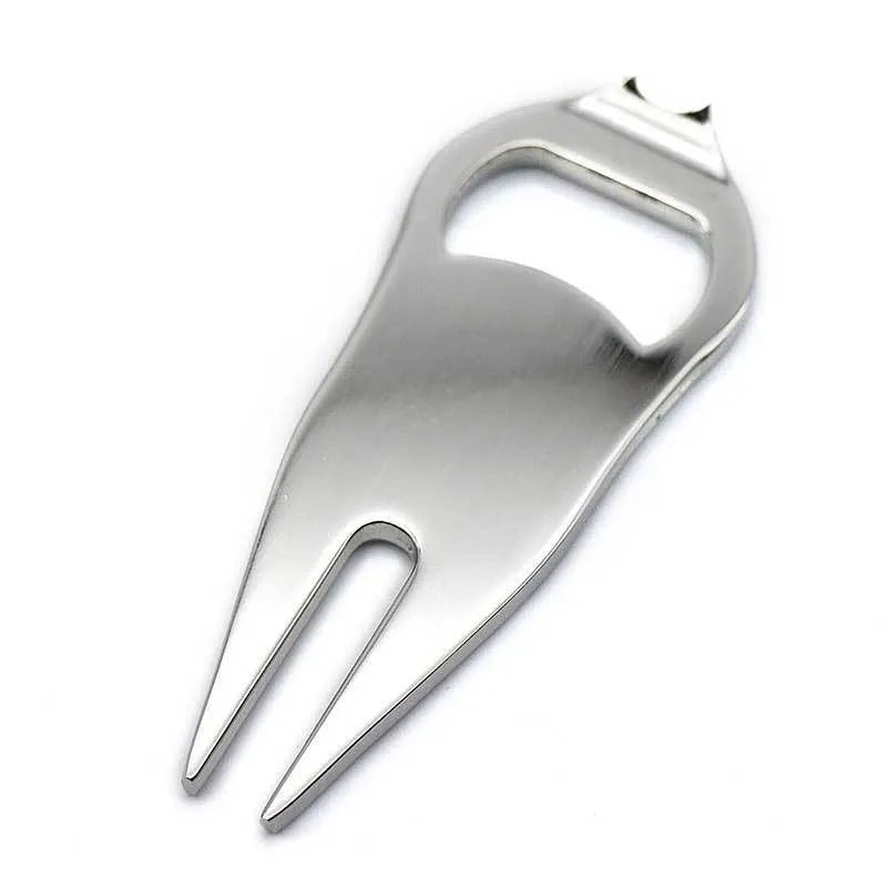 Black zinc alloy golf ball yoke bottle opener tool with ball marking function