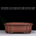 Large antique-style purple clay flowerpot with Chinese design for garden planting