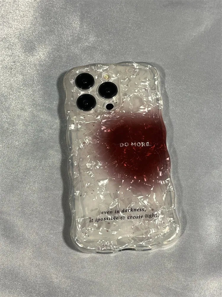 Silicone phone case with simple letters and blooming heart pattern for iPhone 12/13/14/15 Pro