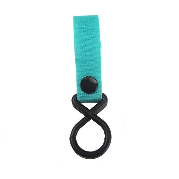 Nylon luggage hook in one of 18 available colours, including black, red, blue, and green variants
