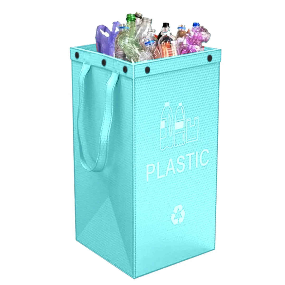 Blue 40-litre PP plastic waste classification bin with clean bag style, dimensions 30cm by 50cm by 30cm