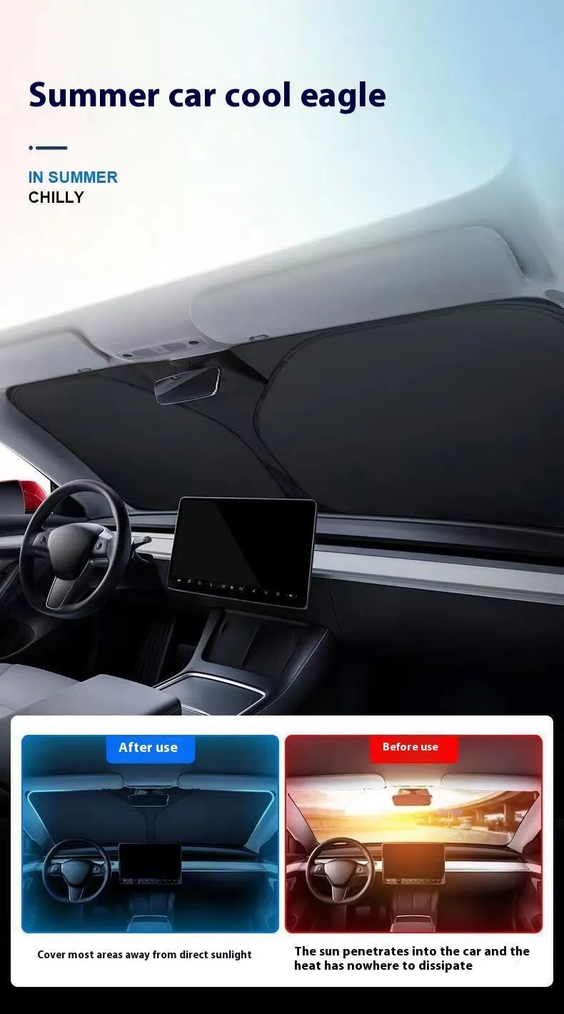 Titanium silver aluminium foil car sunshade for windscreen heat protection