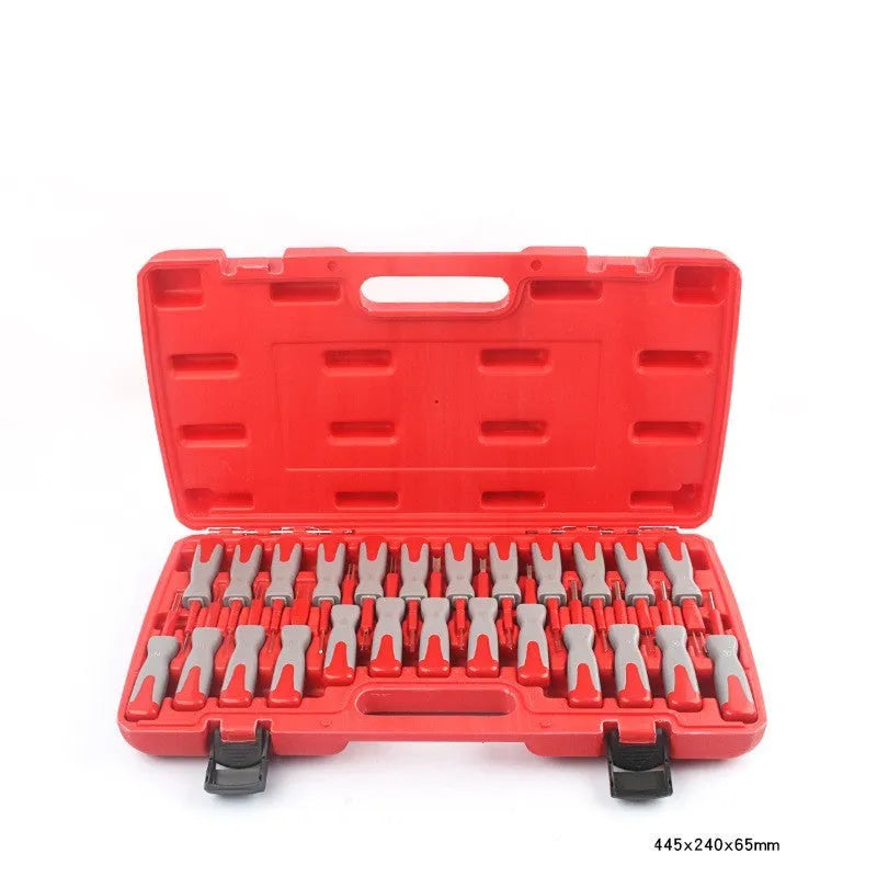 25 piece car terminal removal tool set in storage case for automotive wire harness disassembly
