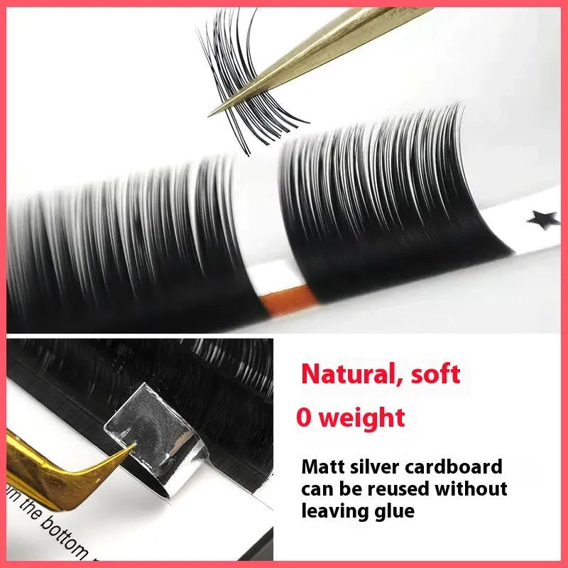 Pair of dense 16-row false eyelashes made from matte wool mink hair, showing voluminous length.