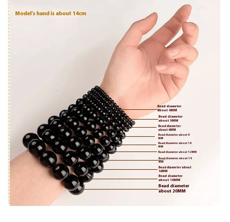 Natural Smokey Violet Hetian Jade straight cut bracelet with 8x9mm stones on a wrist.