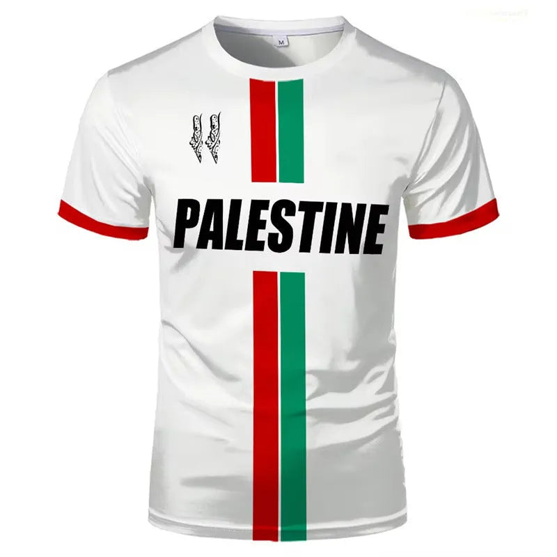 Football t-shirt with 3D printed pattern in spandex fabric available in black or white