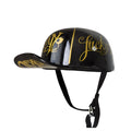 Cruise decoration electric bicycle half helmet in black gold colour, ABS shell, adult size