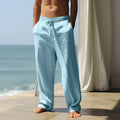 Men's loose fit casual cotton trousers in multiple colour options with Asian sizing