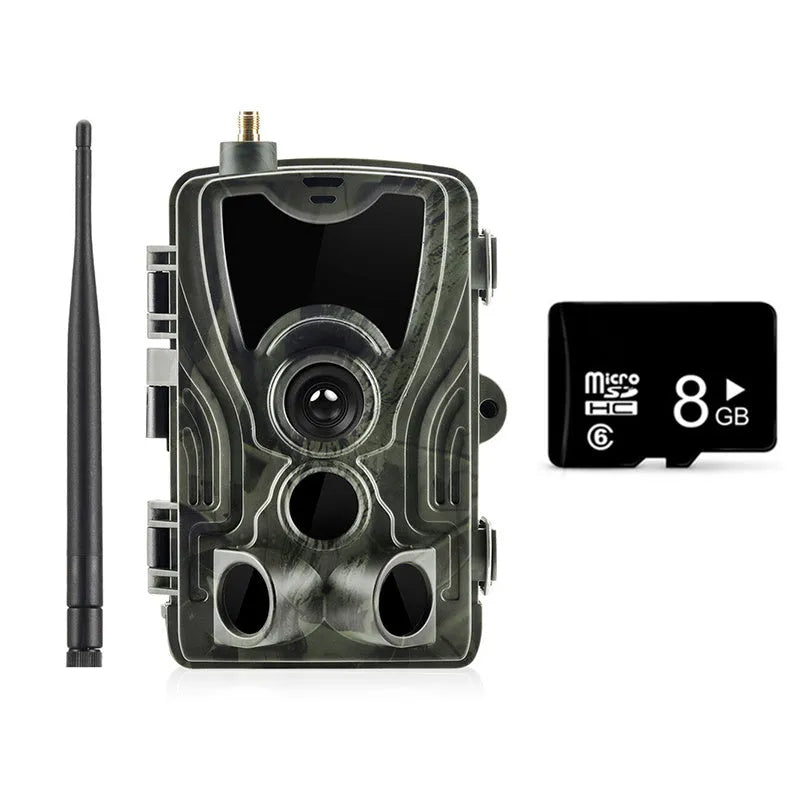 Outdoor camouflage surveillance camera with wide-angle lens and infrared night vision