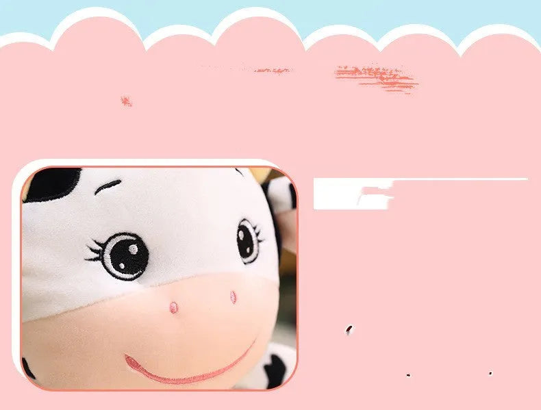 Super soft short plush baby cow doll with PP cotton filling, 22cm or 26cm height, cute MengMeng design