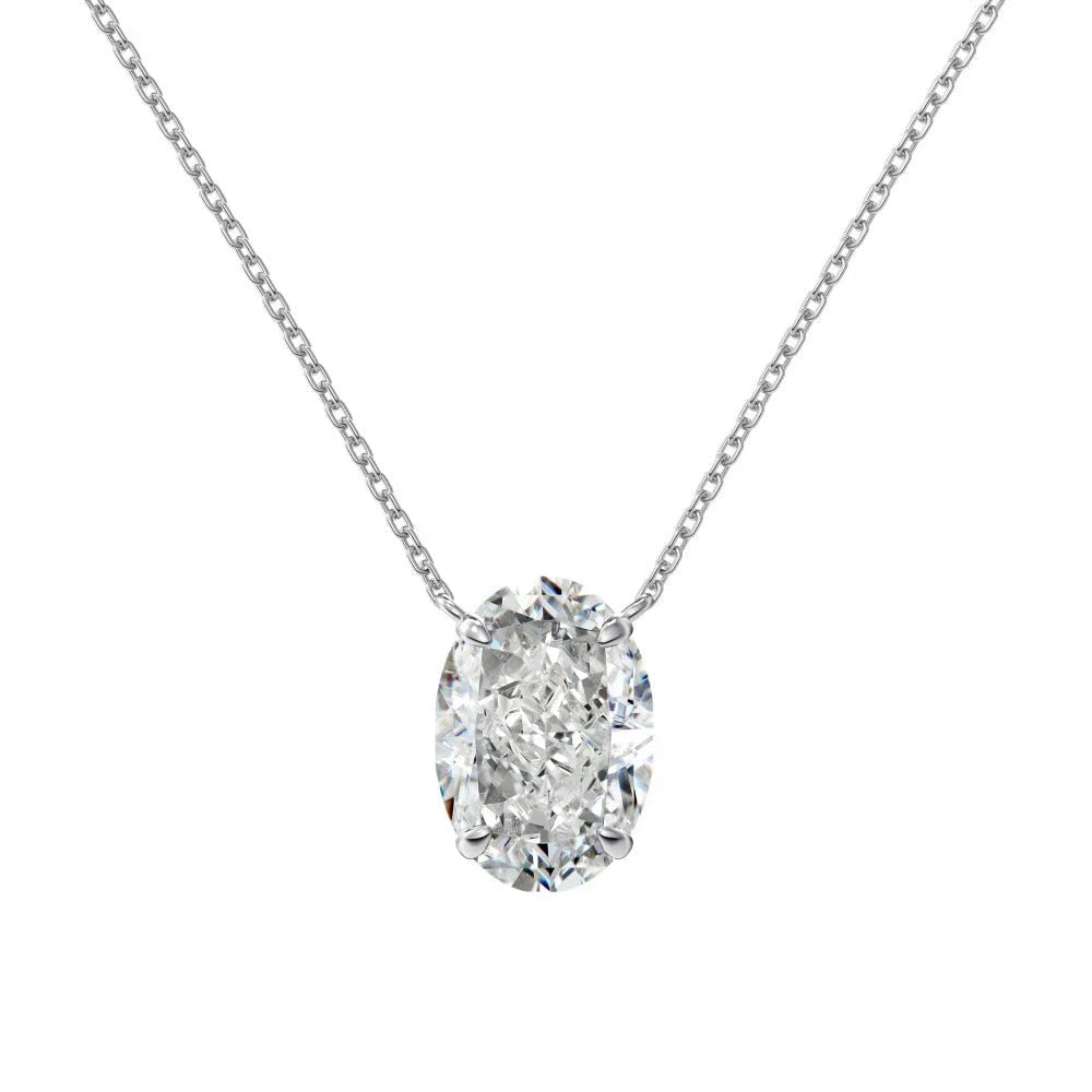 S925 sterling silver geometric ice flower pendant necklace in platinum or gold electroplated finish