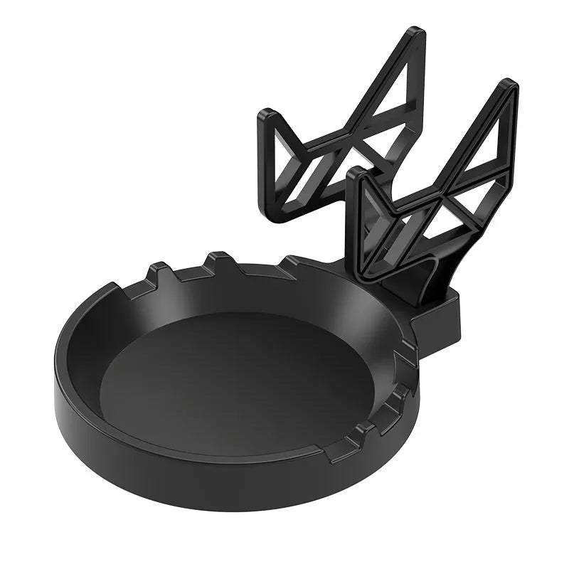 Universal non-perforated game handle wall hanging rack in black, white, or pink colour for organising controllers and headsets