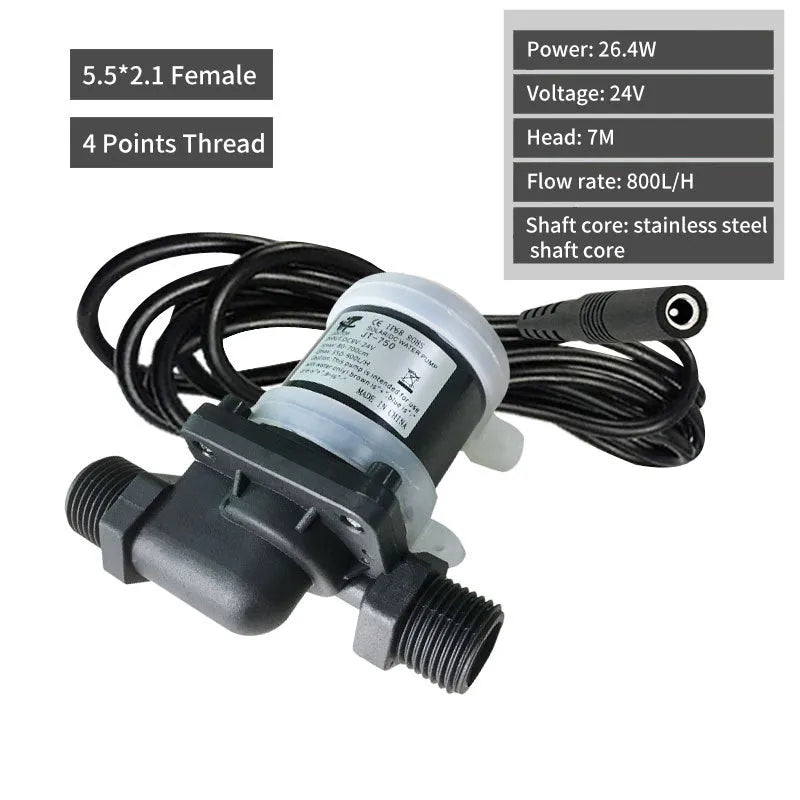 JT-750 series DC threaded water pump for heating systems with engineering plastic housing
