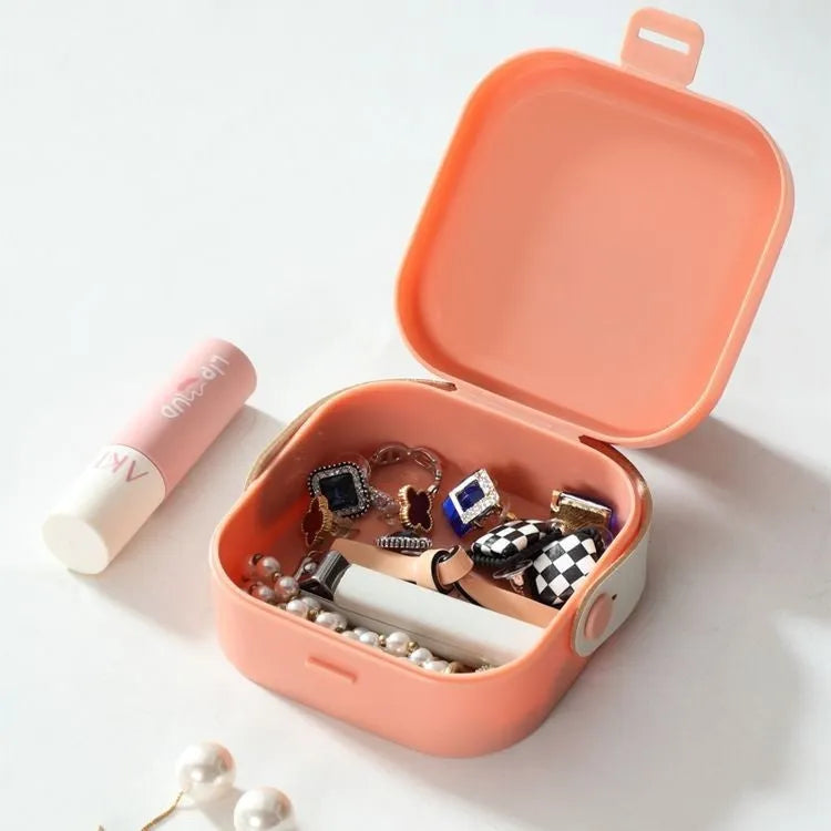 Medium polypropylene cable storage box with lid in five colour options for organising data cables and headphones