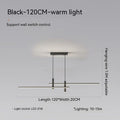 Nordic minimalist strip ceiling lamp black iron glass 120cm for dining room