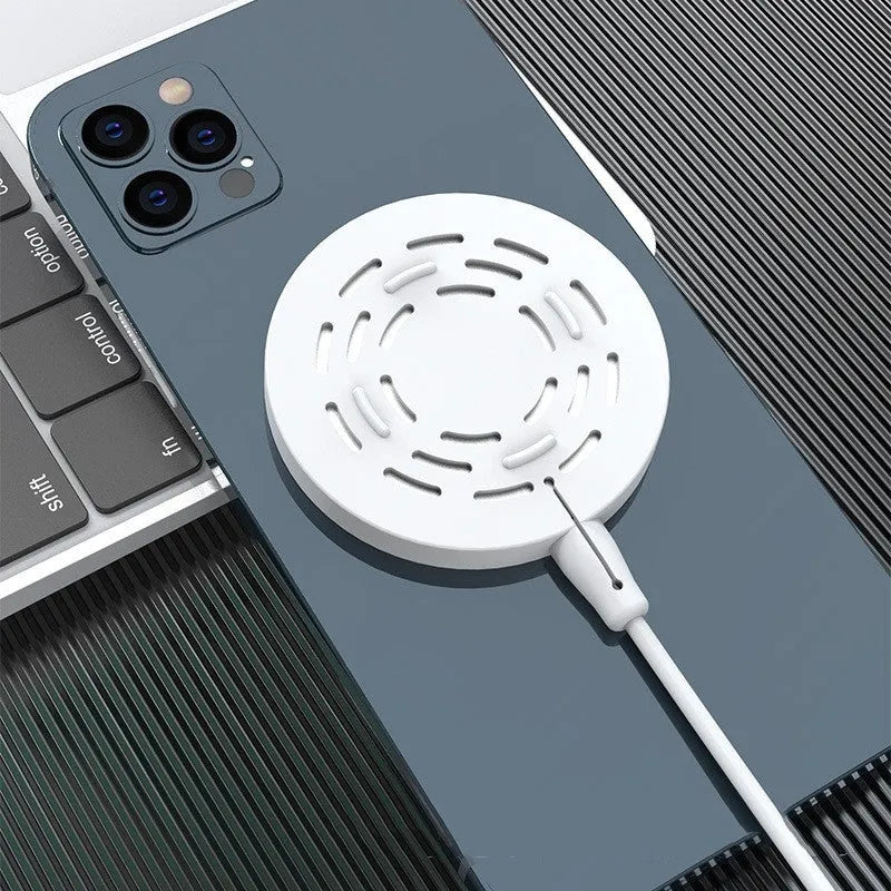 White silicone protective cover on Magsafe wireless charger, shockproof and easy clean