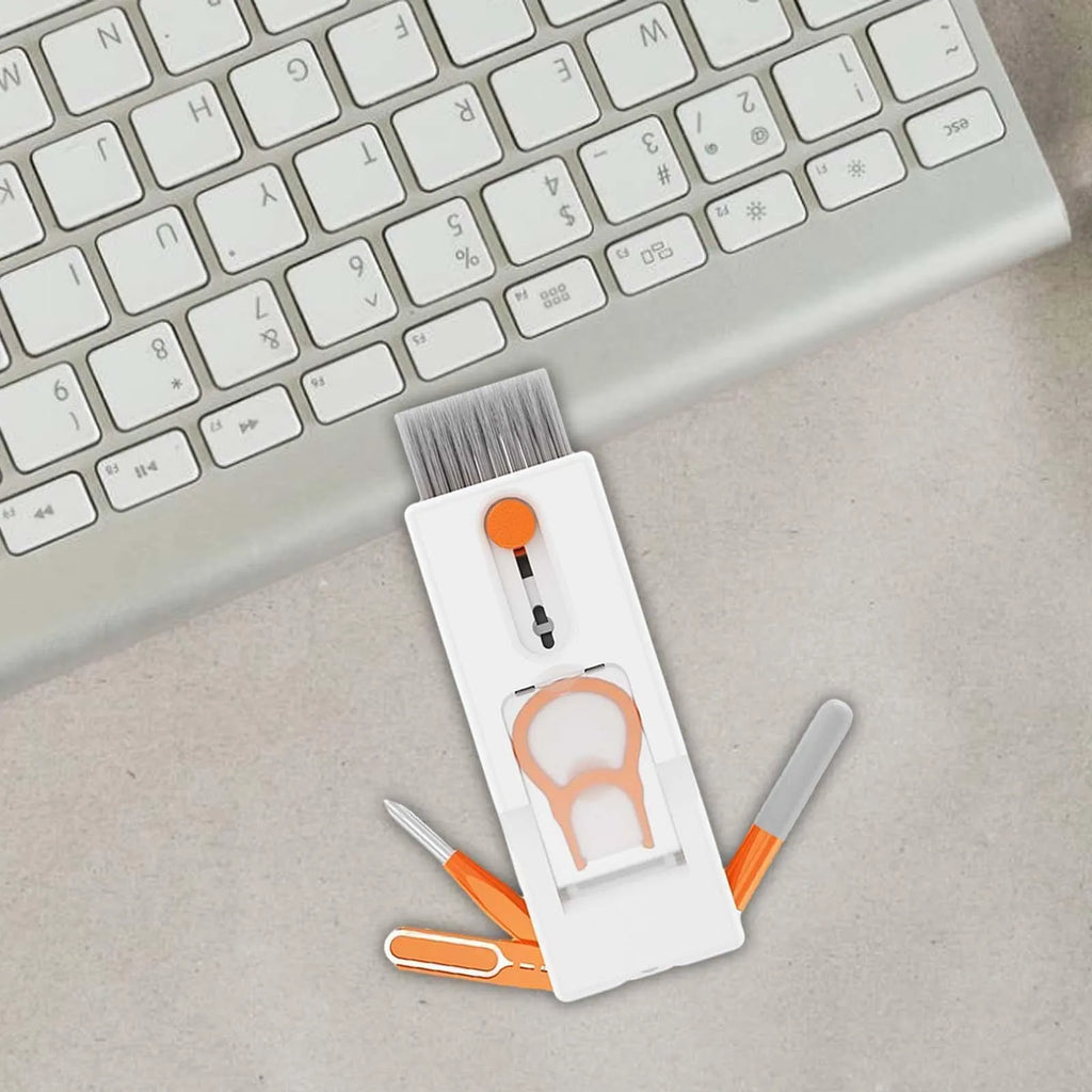 11-in-1 portable Bluetooth headset cleaning pen with ABS body in transparent finish