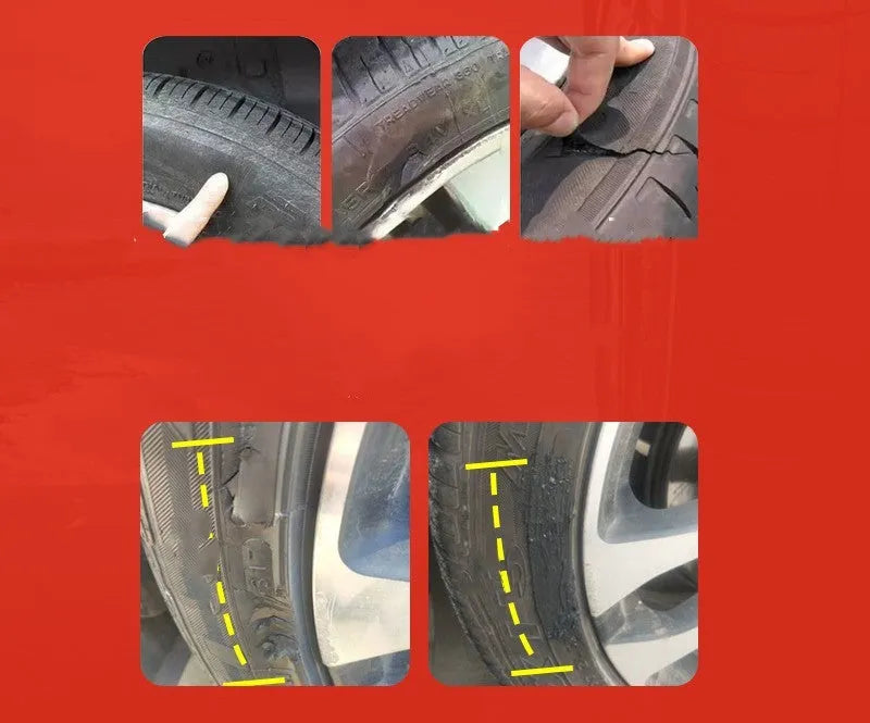 Black tyre repair glue tube for sealing hard cuts on car tyre sidewalls