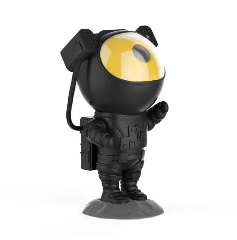 Creative astronaut galaxy starry sky projector nightlight on table with remote control, black finish