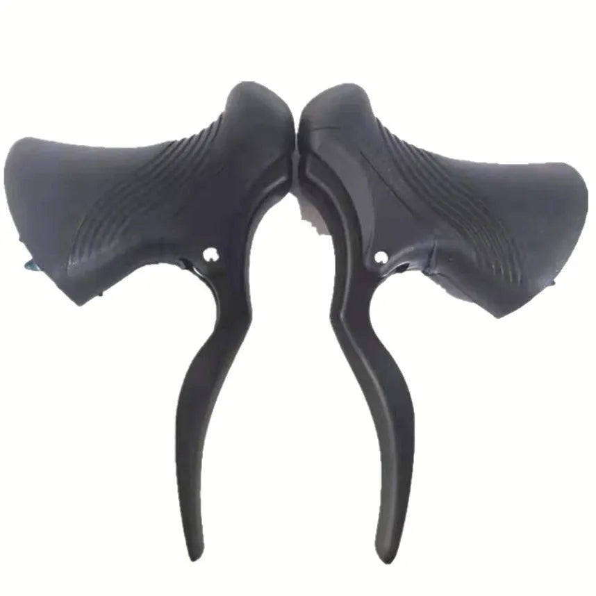 Aluminium alloy road bicycle brake handles in black and black silver for 22.2mm and 23.8mm handlebars