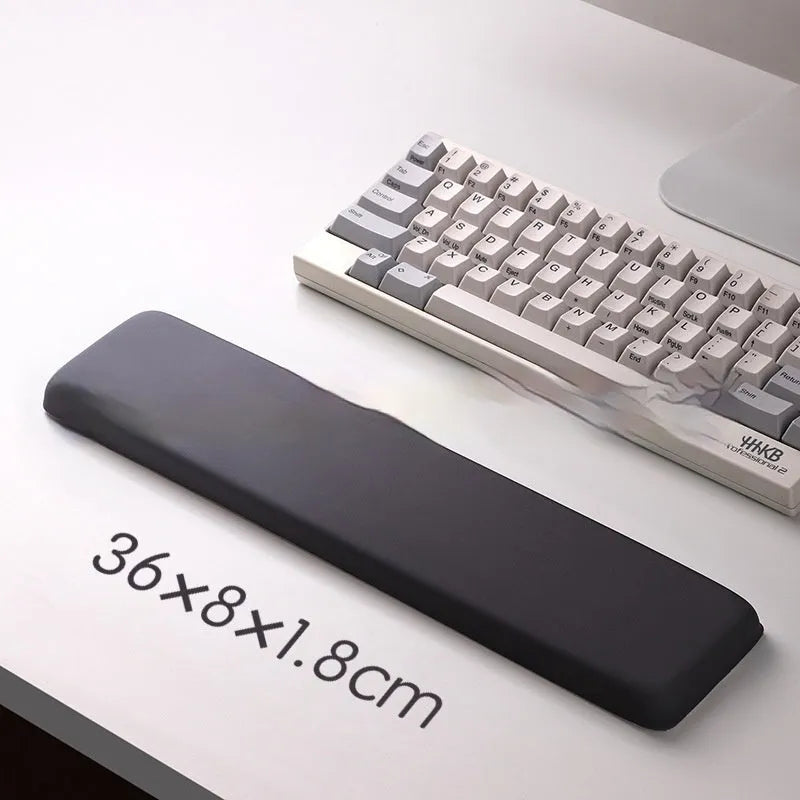 Square silica gel wrister mouse pad with cloth surface showing colour options including black, blue, pink and purple