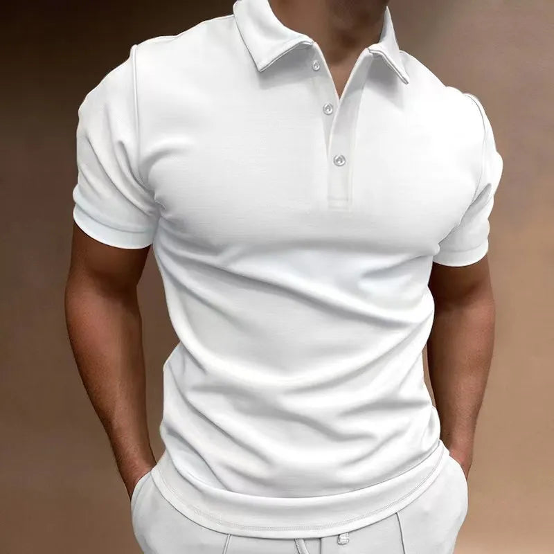 Men's loose fit cotton blend t-shirt in European and American sizing available in seven colours