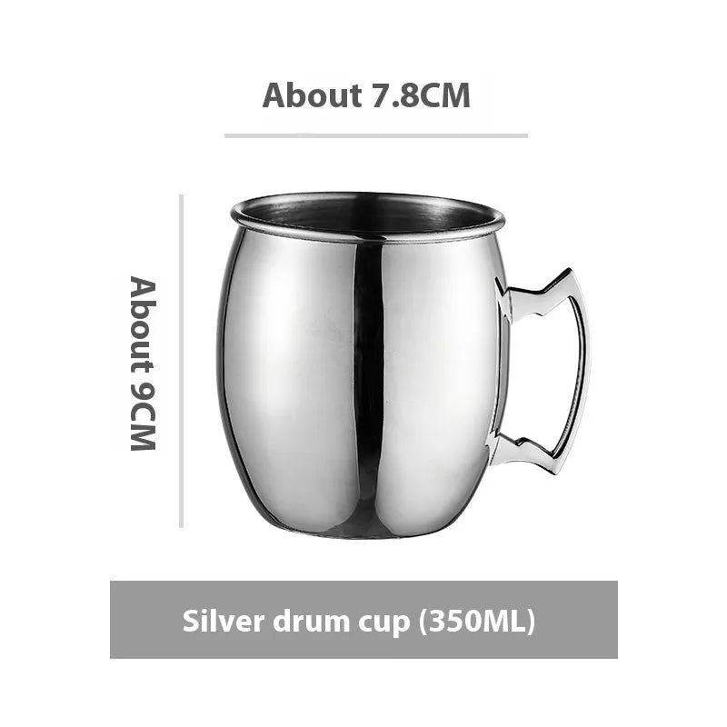 Copper plated stainless steel Moscow mule cup in a choice of hammered or smooth finish and multiple colours.