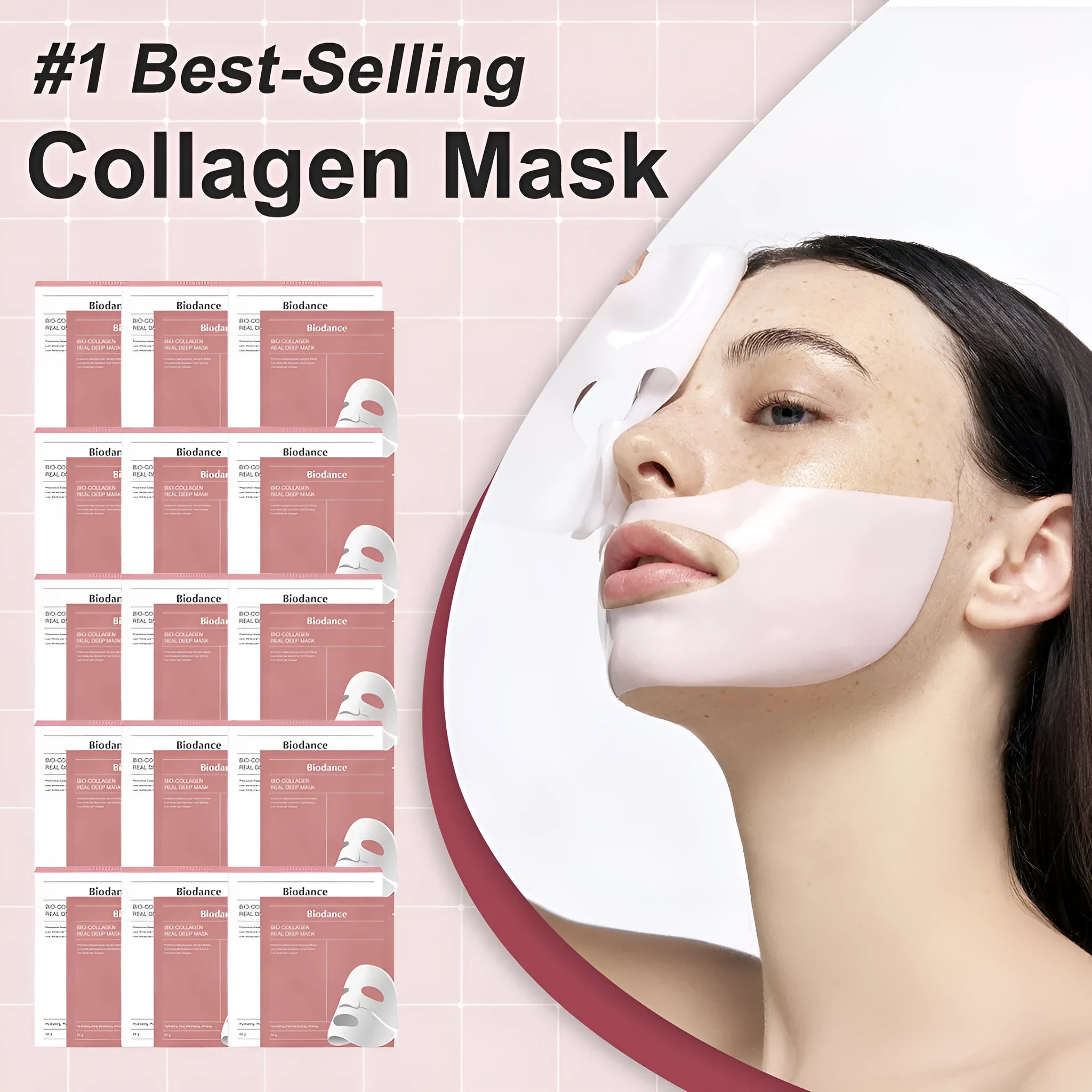 Deep Collagen Overnight Mask sheet mask with low molecular weight collagen for firming and hydrating skin, 34g
