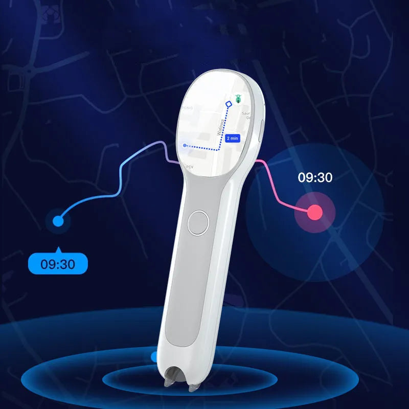 Universal reading pen electronic language learning device in white with USB charging cable