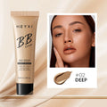 Waterproof sweat-proof BB cream cosmetic in four colour shades 01, 02, 03, 04