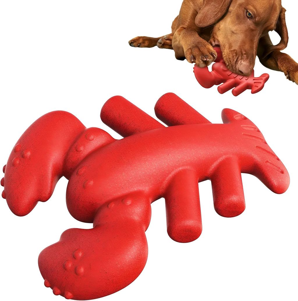Red Nylabone bone-shaped chew toy for large dogs and aggressive chewers