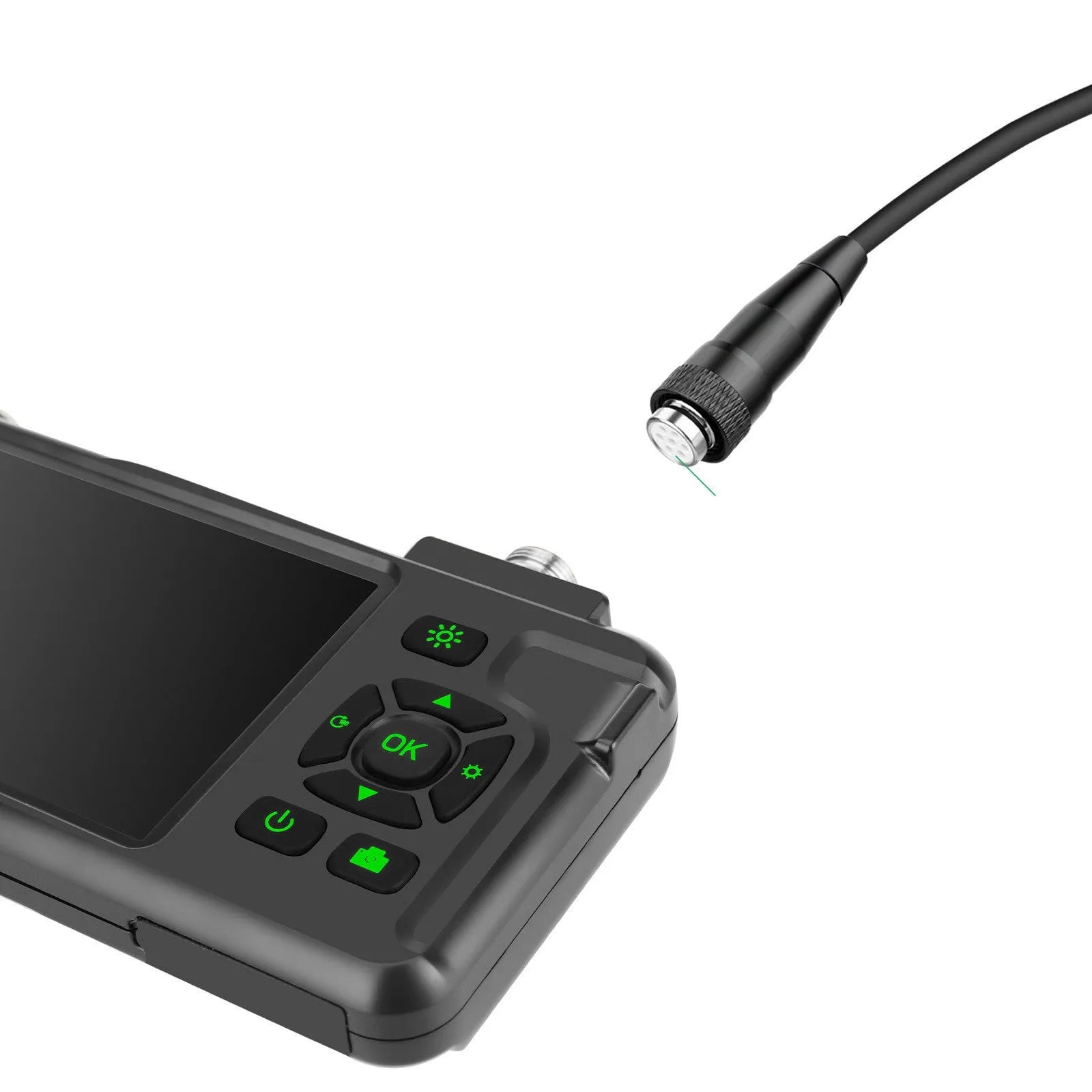 Portable industrial endoscope with 4.5-inch screen and 5.5mm camera for automotive inspection