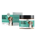 150g container of mint flavour dog breath tooth cleaning powder with triple-enzyme formula
