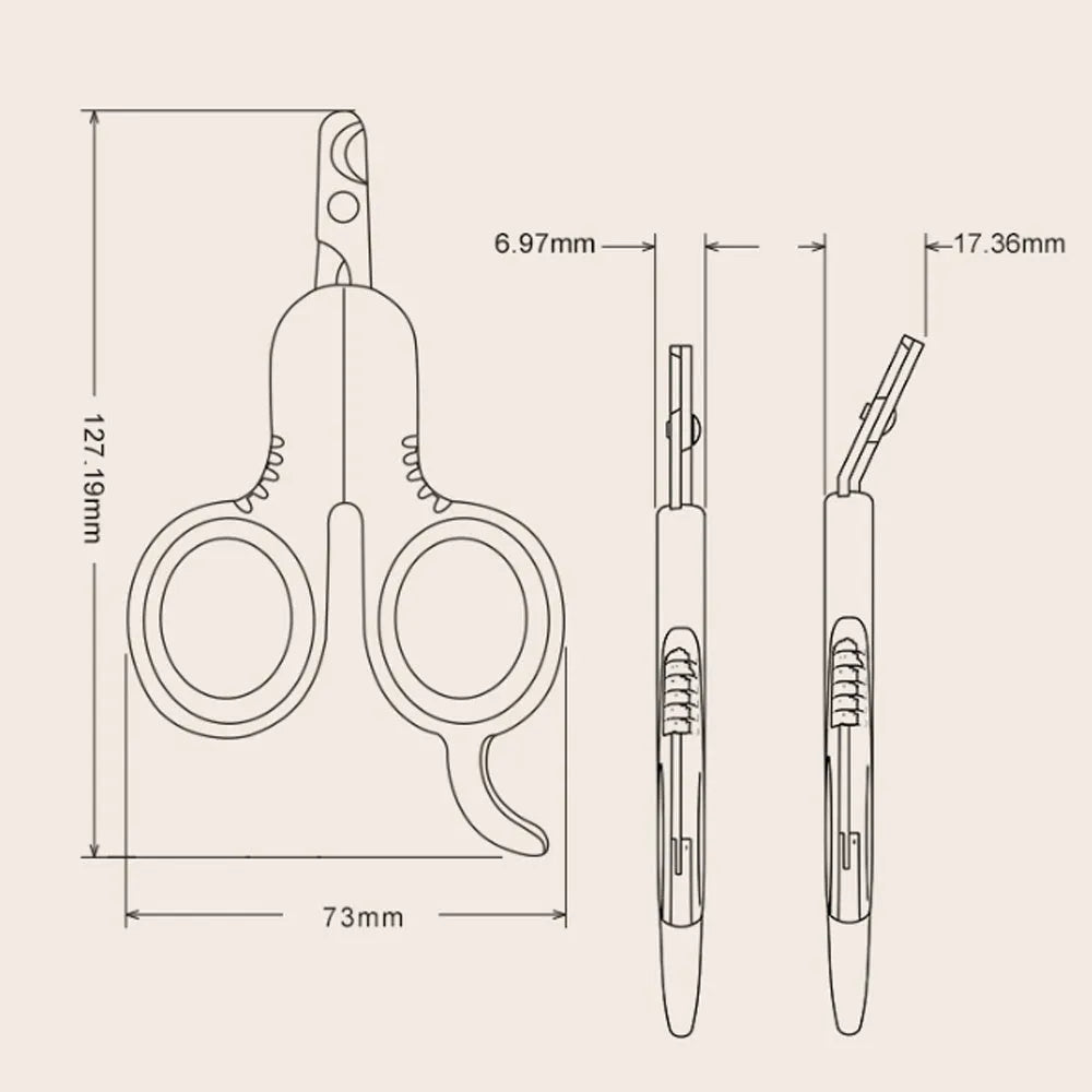 Professional grey pet nail clippers with curved tips and rubber-coated ergonomic handle.