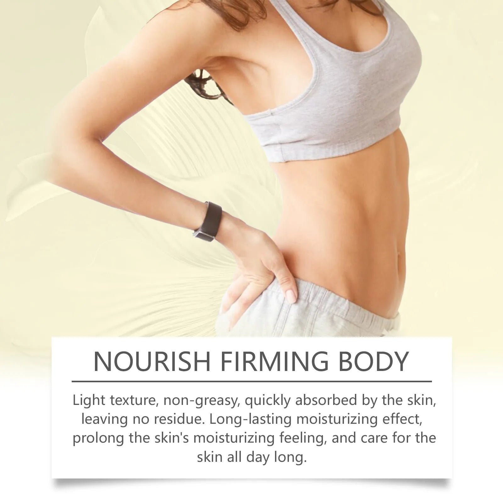 Nourishing and Firming Body Care Kit showing skincare oil bottle and moisturising cream jar.