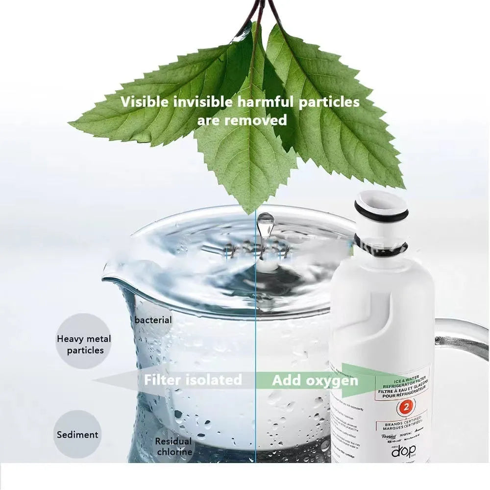 White refrigerator filter element FlLTERD2 with coconut shell activated carbon 230x80x70mm