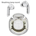 Transparent wireless Bluetooth headphones with in-ear design available in multiple colours